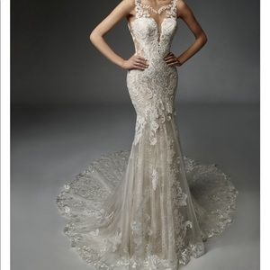 Never worn or altered Elysee wedding dress